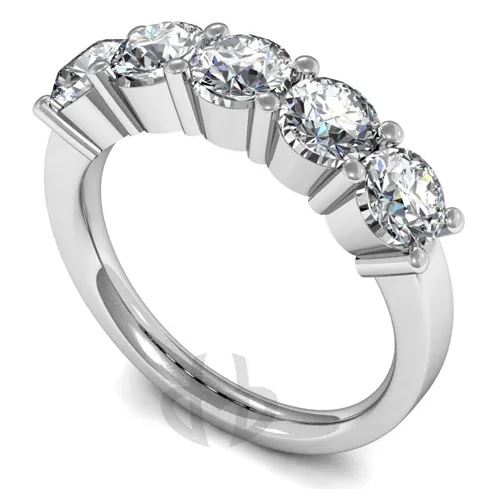 Five Stone Eternity Ring (TBC098) - All Metals 